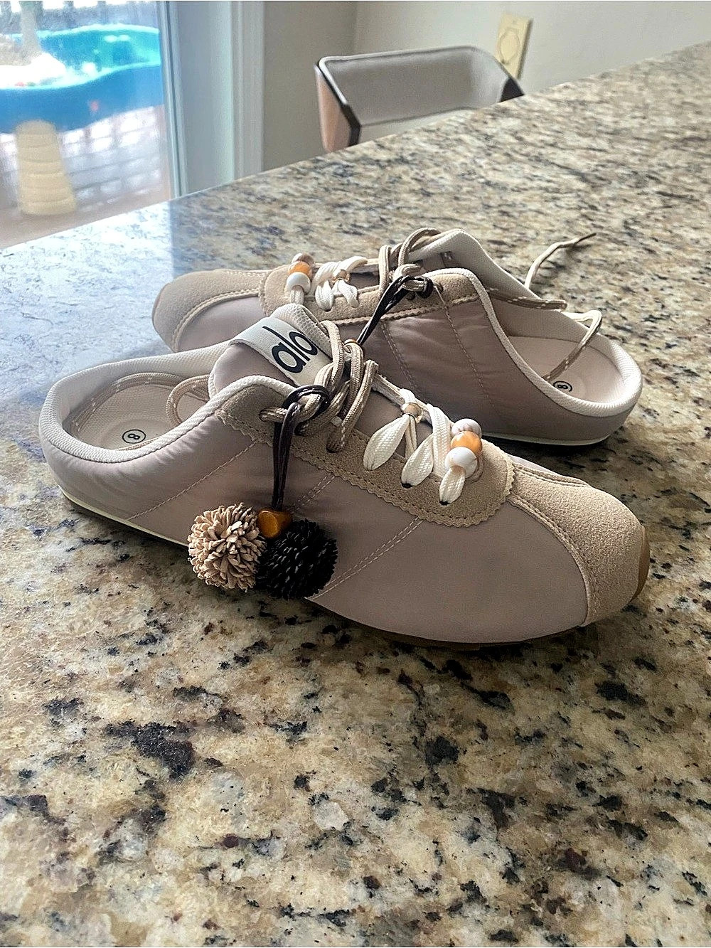 Alo Women's Beige Sneakers slip on